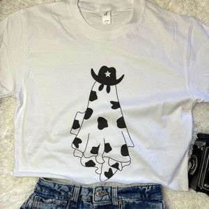 COWGIRL GHOST CROP TEE | Womens crop tee